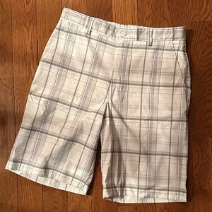 Tommy Armour  Plaid White and Gray Shorts